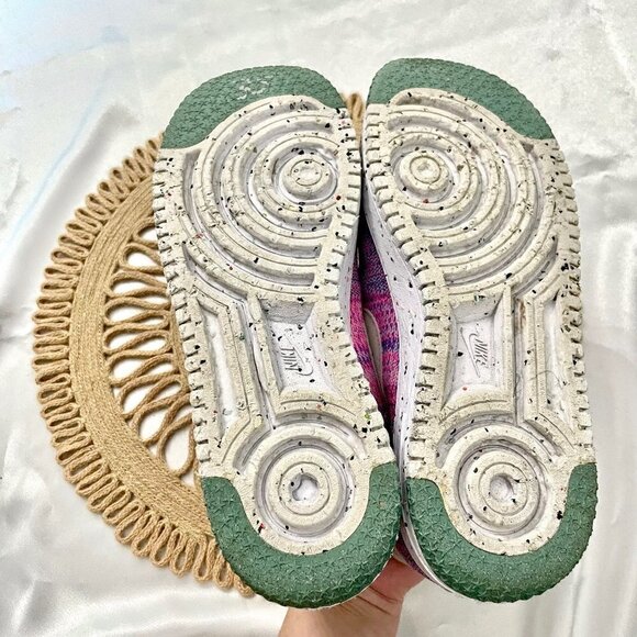 Nike Air Force 1 Crater Flyknit Purple Sneakers Women’s 11.5 / Men’s 10 - Picture 11 of 13